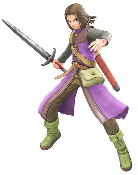 Hero Combat Pose From Dragon Quest Xi Echoes Of An Elusive Age Art Illustration Artwork