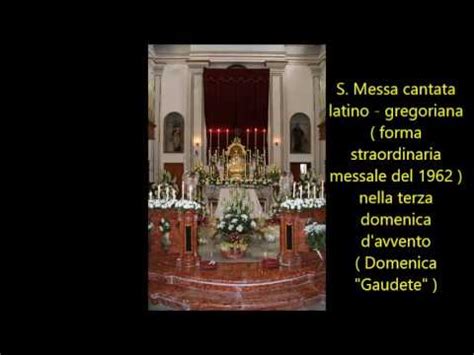 Oggi è la terza domenica di avvento che possa essere un momento di pace e riflessione per tutti noi. S. Messa cantata tradizionale-terza domenica di avvento ...
