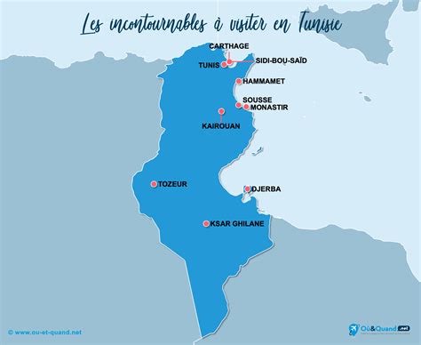 Où Aller En Tunisie 45 Lieux à Visiter Carte Touristique Et Que Voir