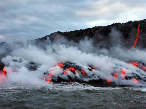Volcano Lava Water