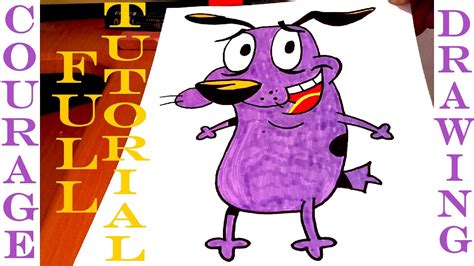 Drawing Tutorial Full How To Draw Courage The Cowardly Dog Step By