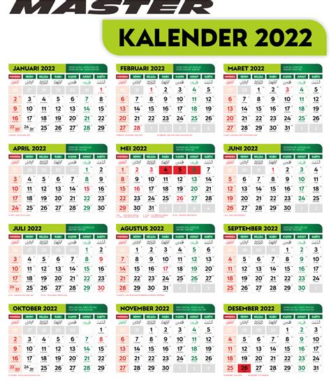 Pokokbelajar Github Iodownload Kalender 2022 Excel Indonesia