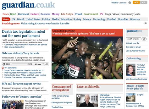 Now you can read the guardian & the observer digital editions anytime, anywhere. New Guardian.co.uk homepage adds multimedia and flexible ...