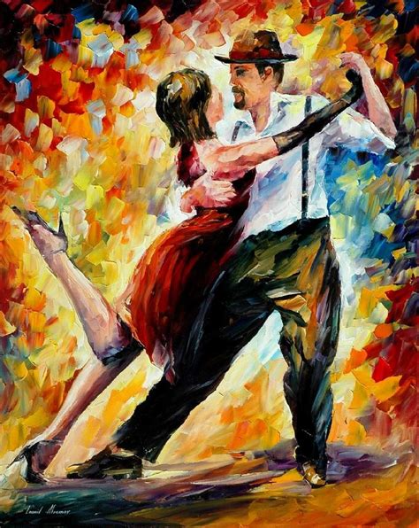 Tango In Red — Pintura Al Oleo De Leonid Afremov Es