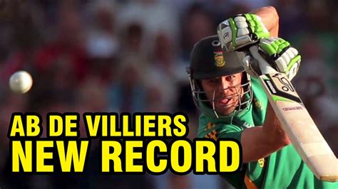Ab De Villiers Breaks Haydens Record Icc World Cup 2015 Youtube
