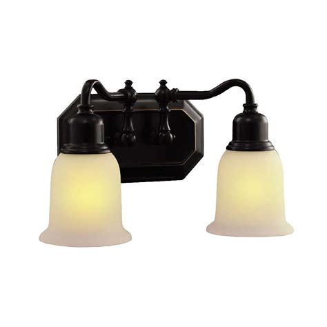 We form relationships with industry leaders who manufacture only the best bathroom fixtures and sinks. Hampton Bay 2-Light Bathroom Vanity Wall Light Fixture in ...
