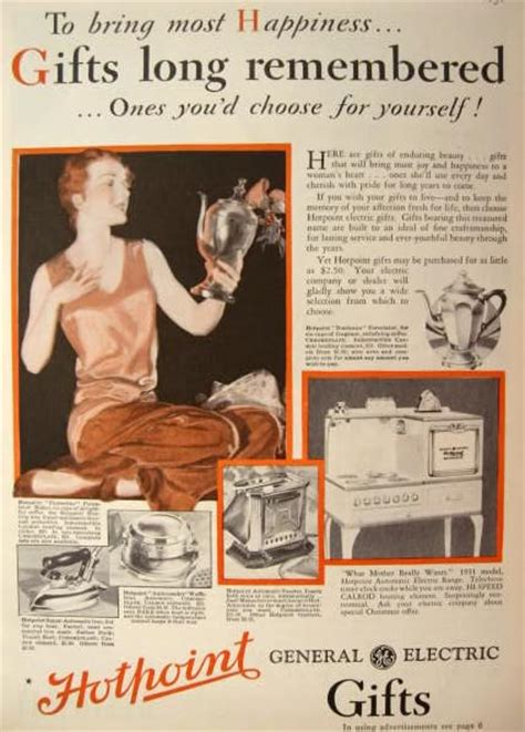 1930 Hotpoint Ad ~ Range Toaster Waffle Iron Vintage Appliance Ads
