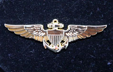 Wing Pin Naval Aviator Pilot Wings Metal Golden 23 Inch 60mm Ebay