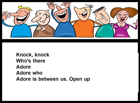 Knock knock jokes are easy, quick, and funny jokes to tell which make them perfect for kids. Pin by NIKKI VARGAS on BELLY LAUGHING JOKES | Laughing ...