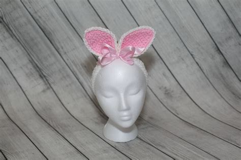 Crochet Bunny Ears For Easter Pink Headband Shop
