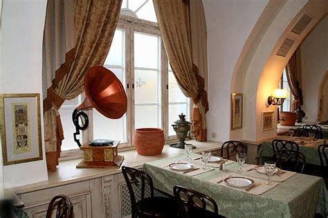 The restaurant's interior was created by russian designer alena akhmadullina. Russkaya Ryumochnaya No. 1 restaurant in St. Petersburg