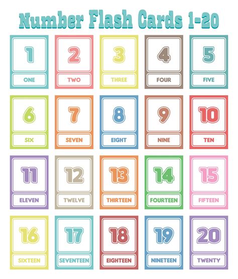 10 Best Printable Number Flash Cards 1 20 Printable Images And Photos