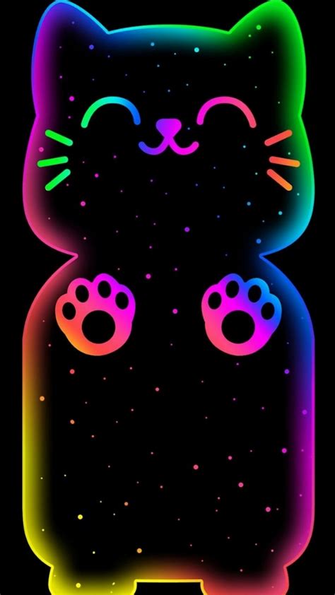 Cat Neon Wallpapers Wallpaper Cave