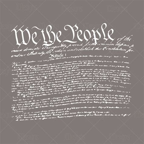 We The People Vector Us Constitution On Transparent Etsy