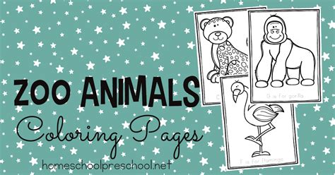Printable Zoo Animal Coloring Pages for Preschool