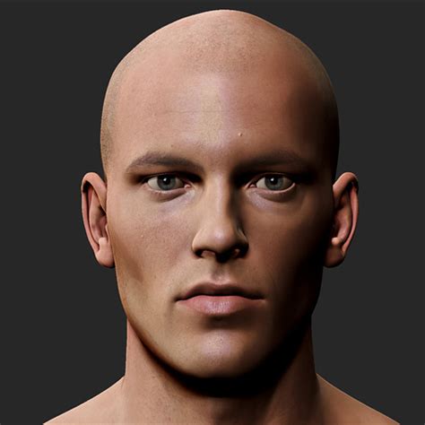 3d Realistic Male Head Model