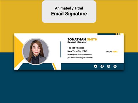 Animated Clickable Html Email Signature Design By Imranul Islam