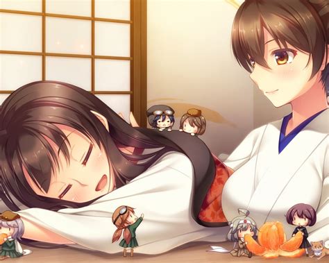 Light brown hair sticks out. Download 1280x1024 Anime Girls, Sleeping, Chibi, Brown ...