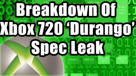 Xbox 720 Durango Specs Leaked Full Breakdown Of New Console May Be