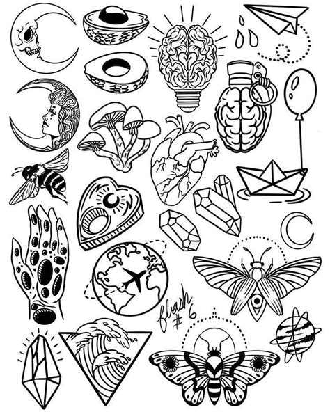 Tattoo Flash Art In 2020 Tattoo Flash Art Doodle Tattoo Flash Art