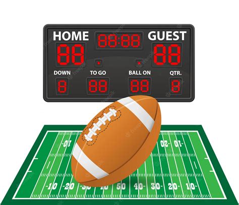 Premium Vector American Football Sports Digital Scoreboard Vector