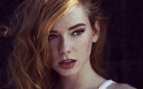 1005017 Face Women Redhead Model Portrait Long Hair Photography Freckles Hair Emotion