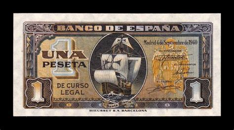 España Colección 1 Peseta Carabela 1940 Pick 122 Todas las series SC