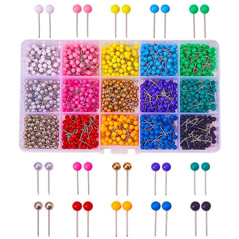 Buy 1500 Pcs Multi Color Push Pins Zynery Marking Pins Tacks With 15