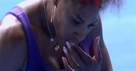 Video Watch Serena Williams Hit Herself In The Face With Racquet