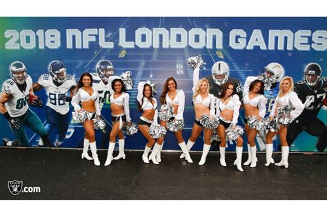 The Raiderettes Tour London Before The Oakland Raiders Game Against The Seattle Seahawks At
