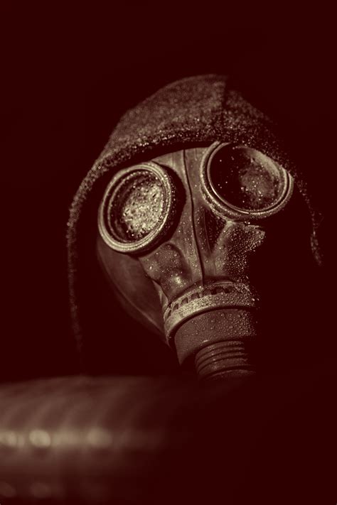 Gas Mask In Shadow Free Stock Photo Public Domain Pictures