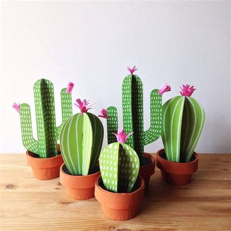 Paper Cacti For Lavishsf Cactus Craft Paper Cactus