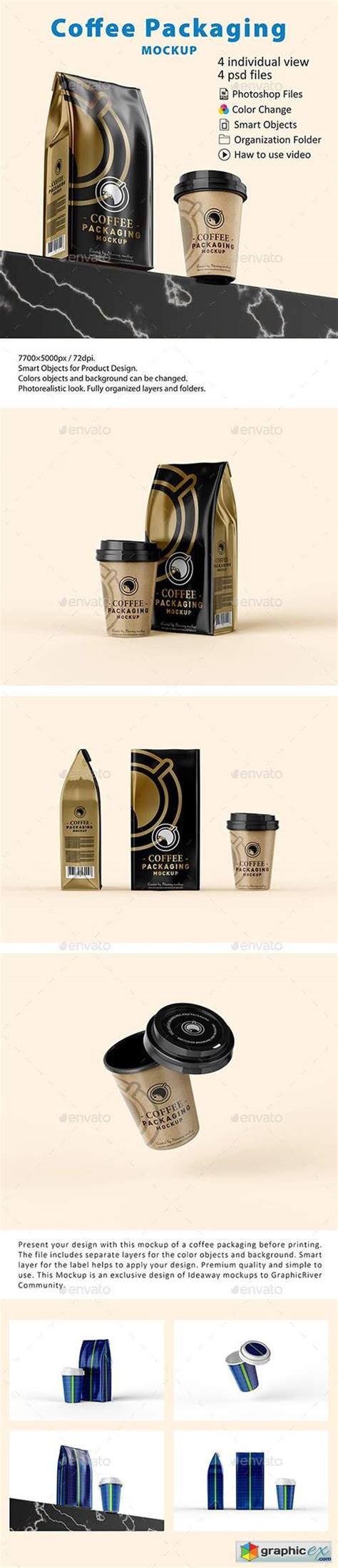 Download Coffee Packaging Mockup » Free Download Vector Stock Image ...