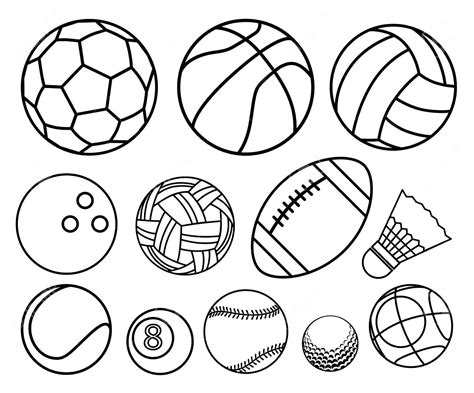 Soccer Ball Outline Clip Art Sketch Coloring Page