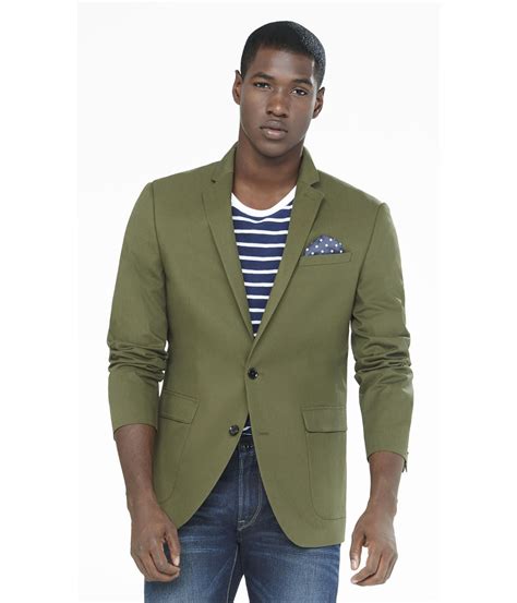 Newchic offer quality mens green blazers at wholesale prices. Express Modern Producer Twill Olive Blazer in Green for ...
