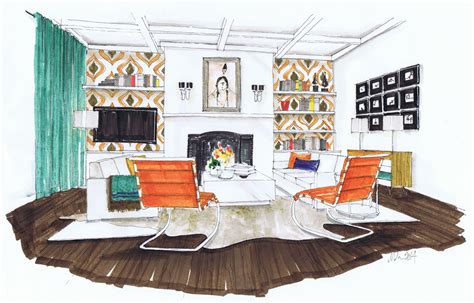 An interior design rendering is simply a scale drawing of the style or proposed style. Michelle Morelan Rendering www.michellemorelandesign.com ...
