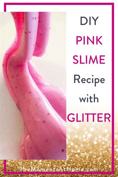 Diy Pink Slime Recipe With Glitter Glitter Slime Recipe Pink Slime