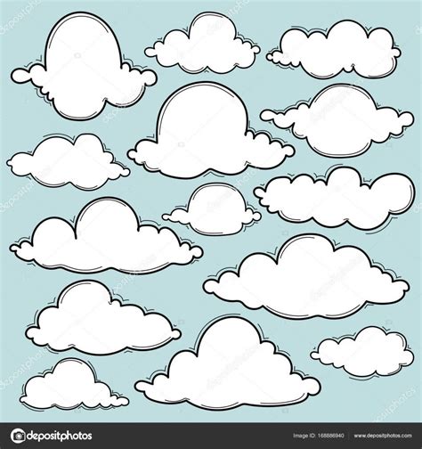 Download Hand Drawn Clouds Set — Stock Illustration How To Draw