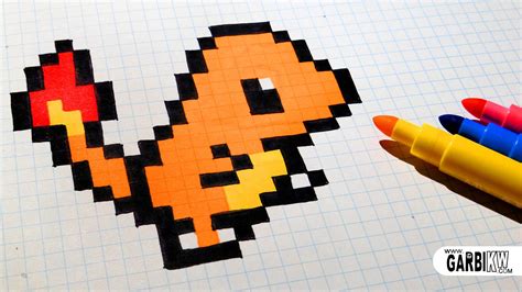 Handmade Pixel Art How To Draw Charmander Pixelart