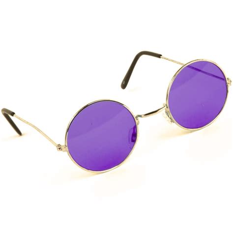 Lennon Glasses Purple Tint The Costumery