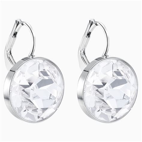 Womens Bella Pierced Earrings Crystal