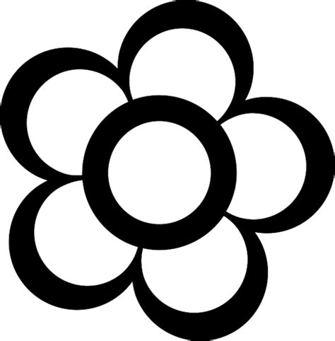 Gambar Bunga Kartun Hitam Putih 5 Kelopak Flower Outline Floral
