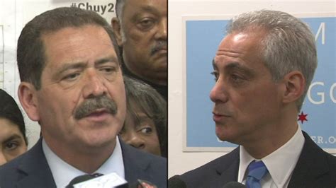 Rahm Emanuel Chuy Garcia Rally Support On Election Day In Chicago