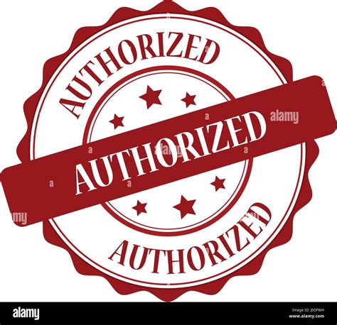 Authorized Red Stamp Illustration Stock Vector Image And Art Alamy