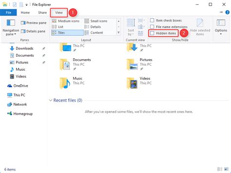 Show Hidden Files And Folders In Windows 8 And Windows 10