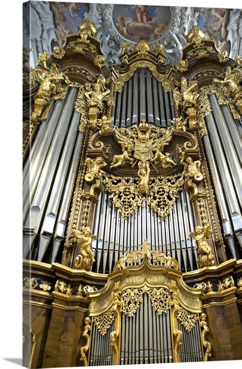 Ornate Pipe Organ St Stevens Cathedral Passau Germany Wall Art