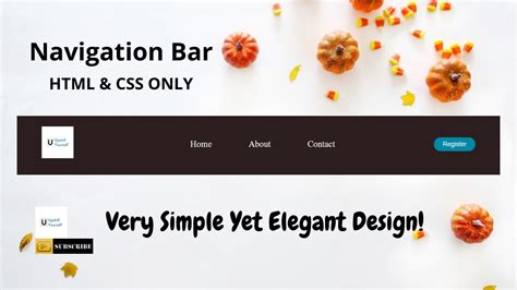 How To Create A Navigation Bar HTML CSS Only Simple Yet Elegant Design Easy Tutorial