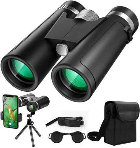 12x42 Professional Hd Binoculars With Phone Clip And Tripod Low Light