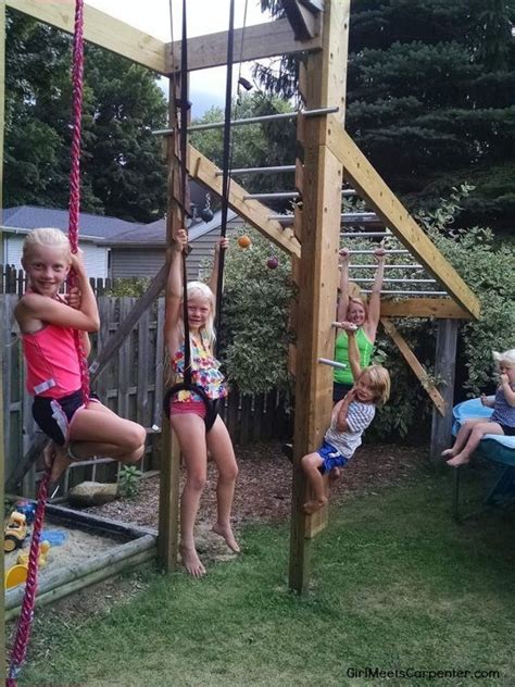 The girls literally jumped up and down when it was ready and exclaimed this is the best day. 16 DIY American Ninja Warrior Backyard Obstacle Course | American ninja warrior, Kids ninja ...