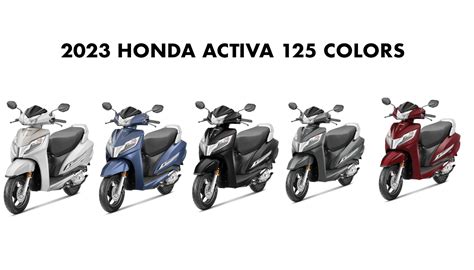 2023 Honda Activa 125 Colors Red Grey Black Blue White Gaadikey
